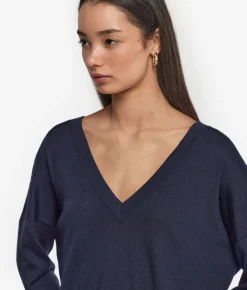 Maglia con doppio scollo a V in Cashmere Ultrafine
