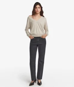Maglia con doppio scollo a V in Cashmere Ultrafine