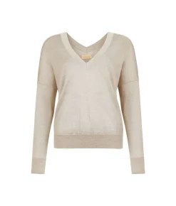 Maglia con doppio scollo a V in Cashmere Ultrafine