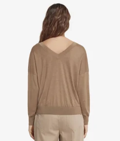 Maglia con doppio scollo a V in Cashmere Ultrafine
