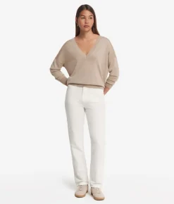 Maglia con doppio scollo a V in Cashmere Ultrafine