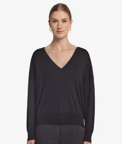 Maglia con doppio scollo a V in Cashmere Ultrafine
