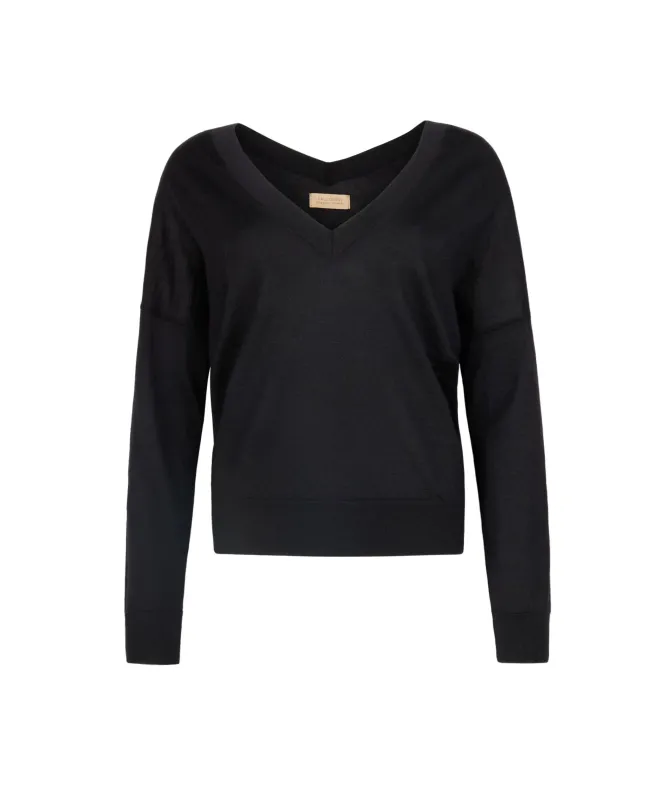 Maglia con doppio scollo a V in Cashmere Ultrafine