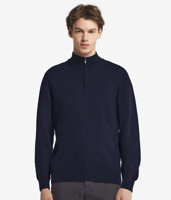 Maglia con mezza zip in Cashmere Ultrasoft