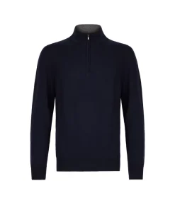Maglia con mezza zip in Cashmere Ultrasoft