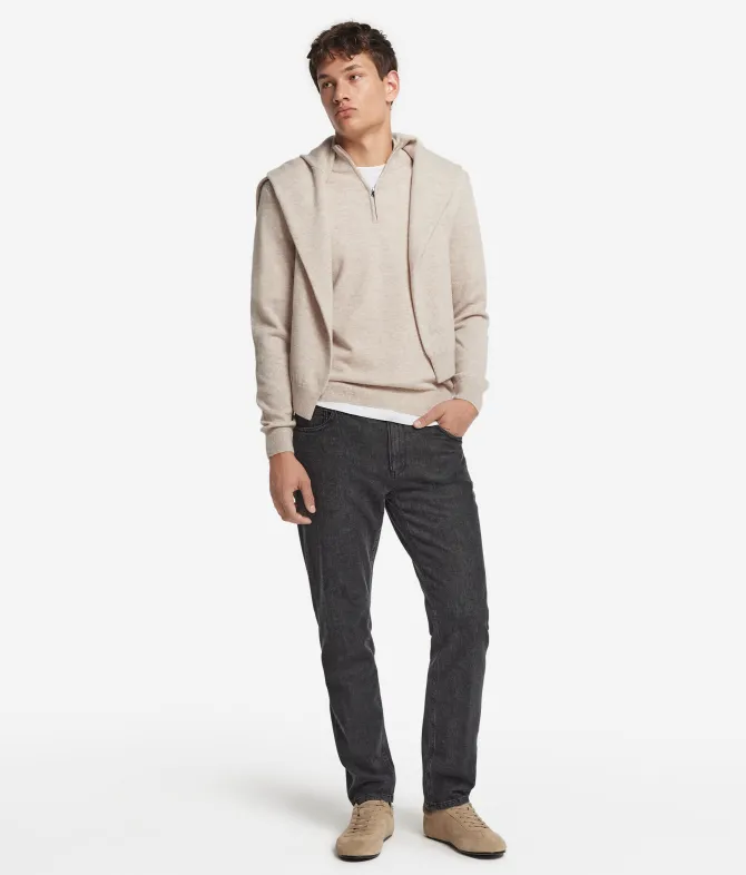 Maglia con mezza zip in Cashmere Ultrasoft