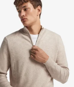 Maglia con mezza zip in Cashmere Ultrasoft