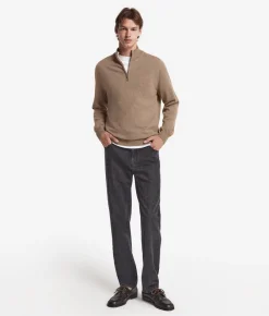 Maglia con mezza zip in Cashmere Ultrasoft