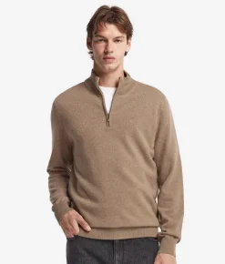 Maglia con mezza zip in Cashmere Ultrasoft
