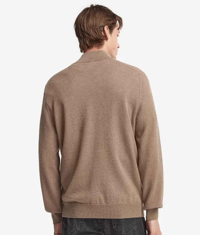 Maglia con mezza zip in Cashmere Ultrasoft