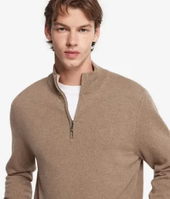 Maglia con mezza zip in Cashmere Ultrasoft