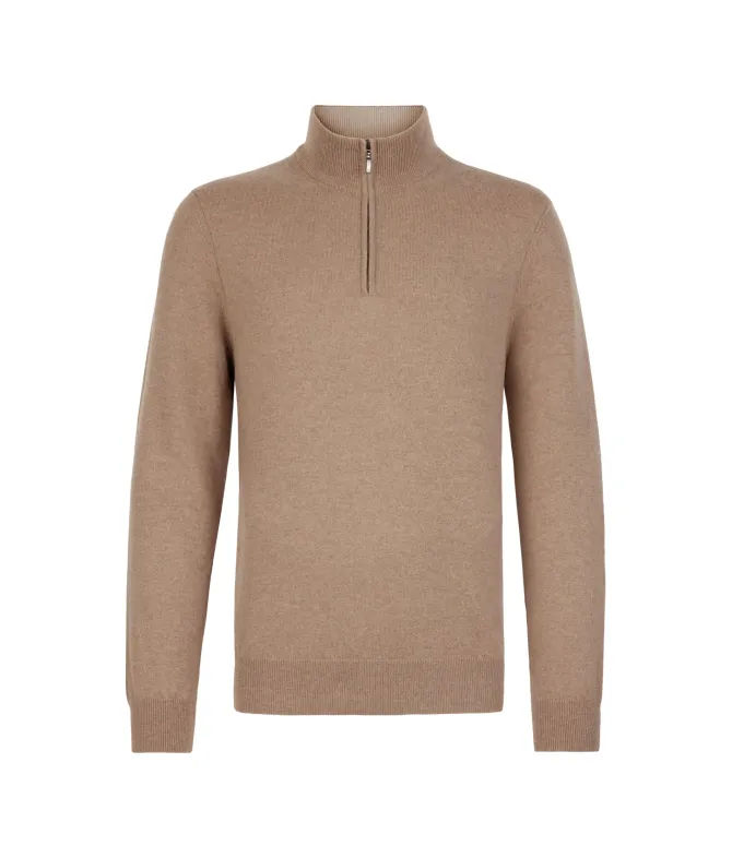 Maglia con mezza zip in Cashmere Ultrasoft