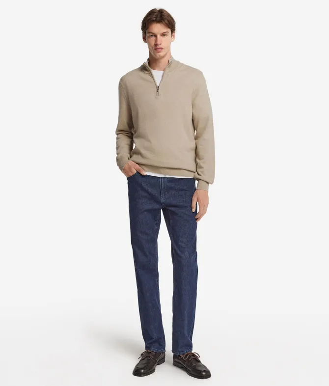 Maglia con mezza zip in Cashmere Ultrasoft