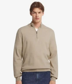 Maglia con mezza zip in Cashmere Ultrasoft