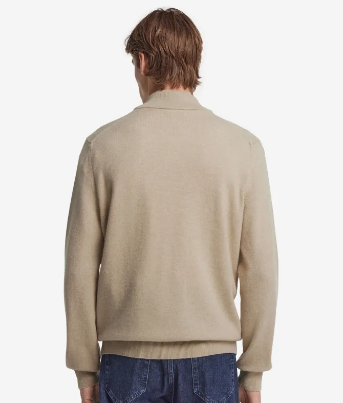 Maglia con mezza zip in Cashmere Ultrasoft
