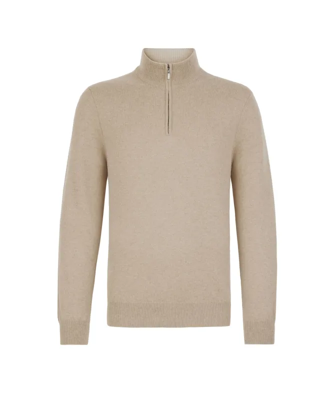Maglia con mezza zip in Cashmere Ultrasoft