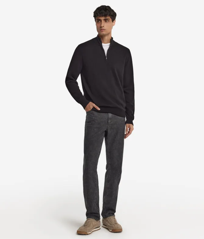 Maglia con mezza zip in Cashmere Ultrasoft