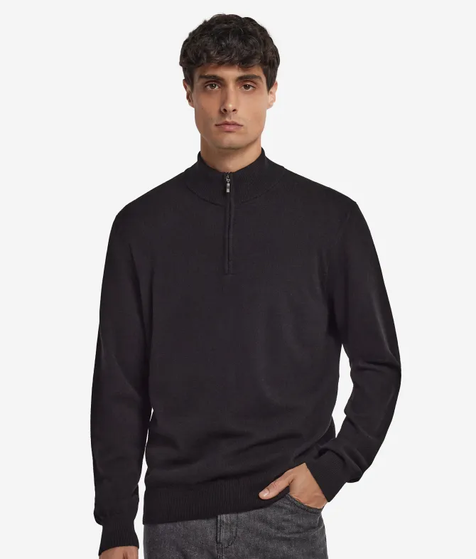 Maglia con mezza zip in Cashmere Ultrasoft