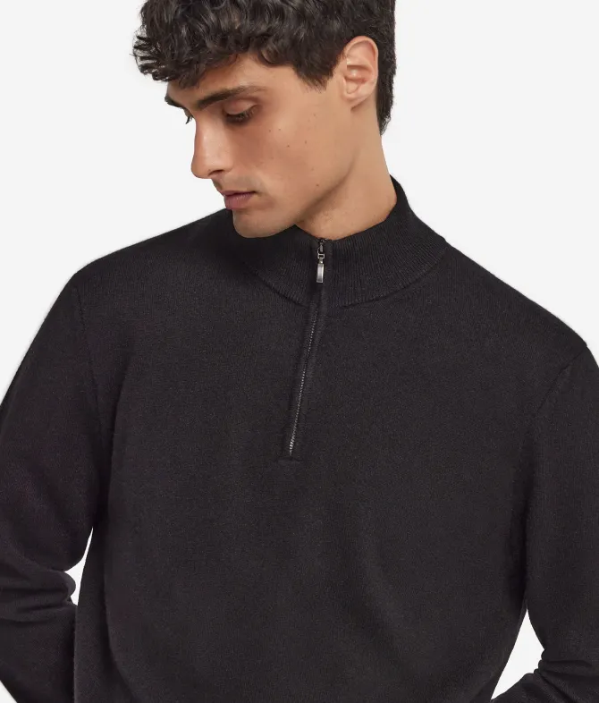 Maglia con mezza zip in Cashmere Ultrasoft