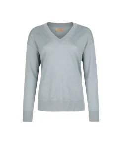 Maglia con scollo a V e spacchi in Cashmere Ultrafine