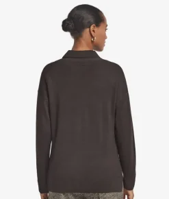 Maglia con scollo a V e spacchi in Cashmere Ultrafine