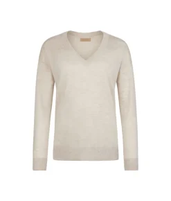 Maglia con scollo a V e spacchi in Cashmere Ultrafine