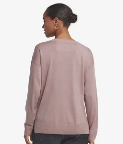 Maglia con scollo a V e spacchi in Cashmere Ultrafine