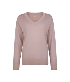 Maglia con scollo a V e spacchi in Cashmere Ultrafine