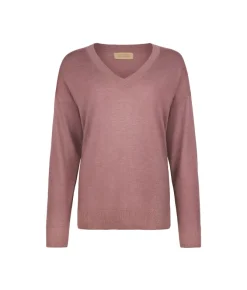 Maglia con scollo a V e spacchi in Cashmere Ultrafine