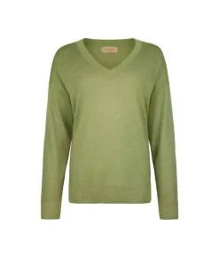 Maglia con scollo a V e spacchi in Cashmere Ultrafine