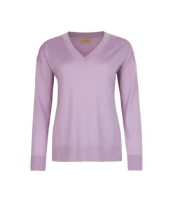 Maglia con scollo a V e spacchi in Cashmere Ultrafine