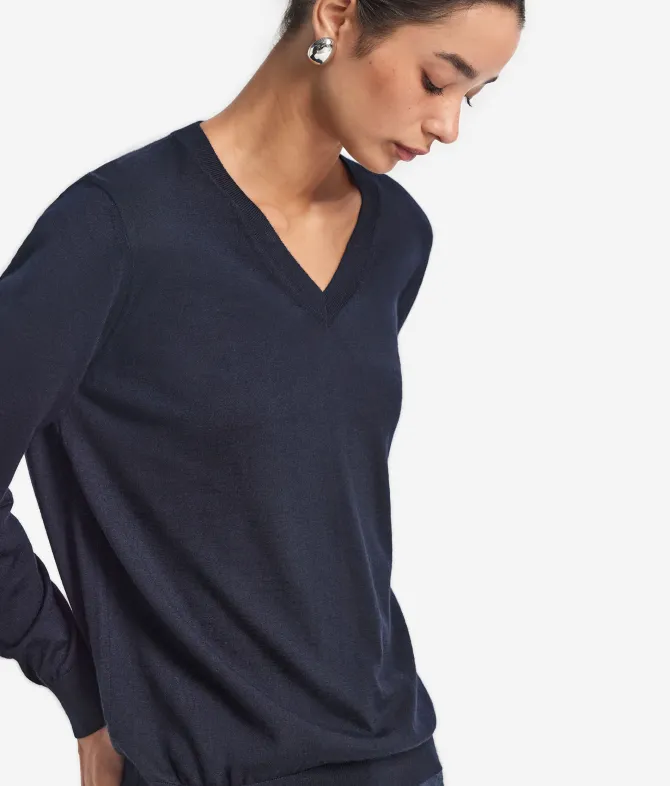 Maglia con scollo a V in Cashmere Ultrafine
