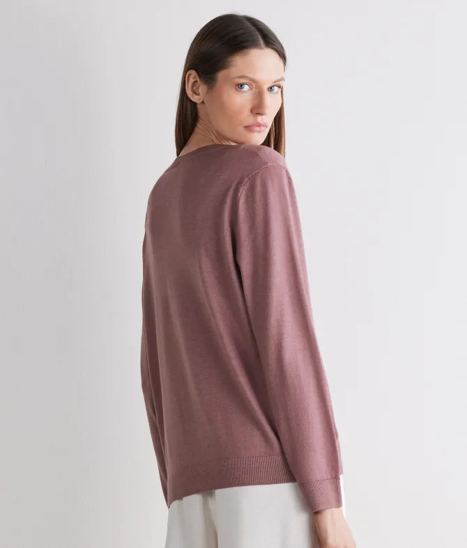 Maglia con scollo a V in Cashmere Ultrafine