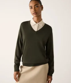 Maglia con scollo a V in Cashmere Ultrafine