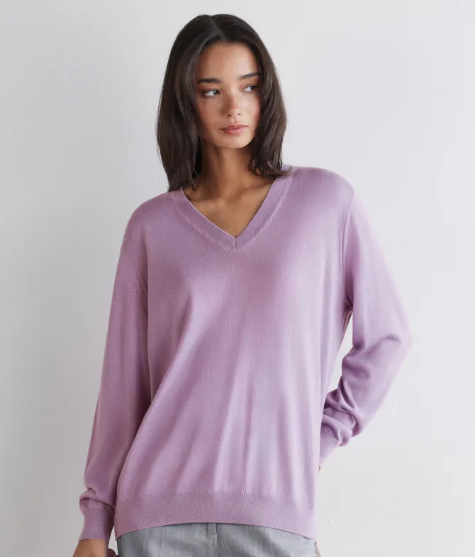 Maglia con scollo a V in Cashmere Ultrafine