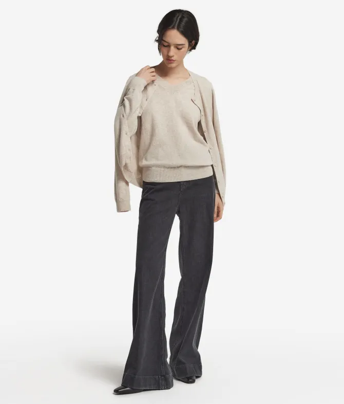 Maglia con scollo a V in Cashmere Ultrasoft