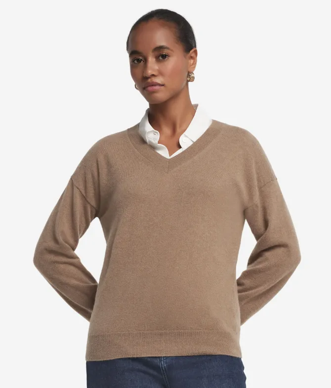 Maglia con scollo a V in Cashmere Ultrasoft