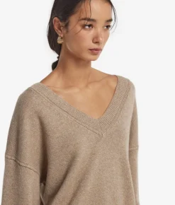 Maglia con scollo a V in Cashmere Undyed Ultrasoft