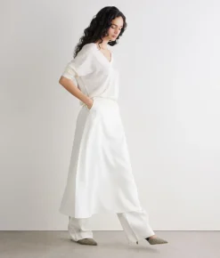 Maglia doppio scollo a V in Cashmere Silkfine