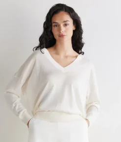 Maglia doppio scollo a V in Cashmere Silkfine
