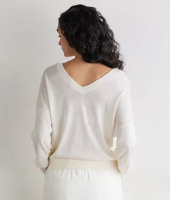 Maglia doppio scollo a V in Cashmere Silkfine