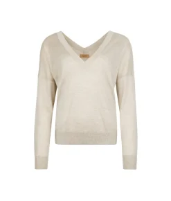 Maglia doppio scollo a V in Cashmere Silkfine
