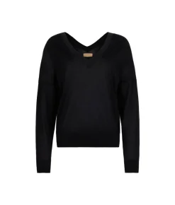 Maglia doppio scollo a V in Cashmere Silkfine