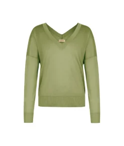 Maglia doppio scollo a V in Cashmere Silkfine