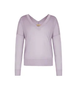 Maglia doppio scollo a V in Cashmere Silkfine