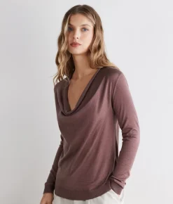 Maglia drappeggio in Cashmere Silkfine