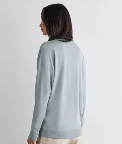 Maglia scollo a V in Cashmere Airfine