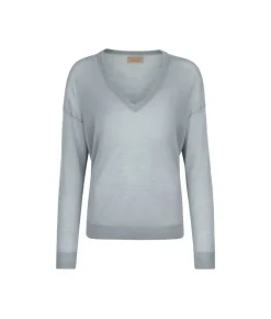 Maglia scollo a V in Cashmere Airfine