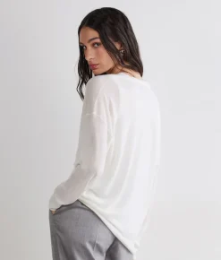 Maglia scollo a V in Cashmere Airfine