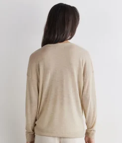 Maglia scollo a V in Cashmere Airfine